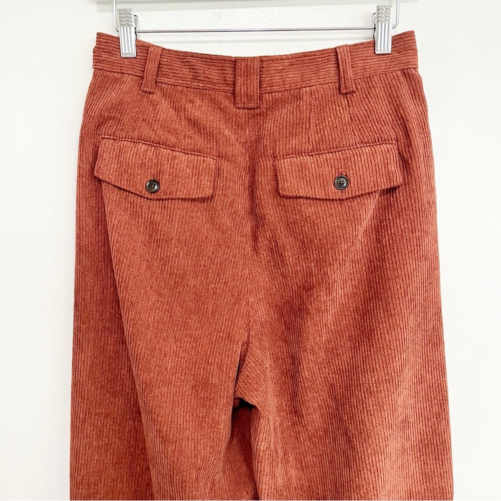 BOGO! Madewell Corduroy High-Rise Tapered Trouser Pants Cognac Brown Size 2 - Picture 7 of 10